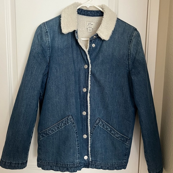 J. crew denim sherpa jacket